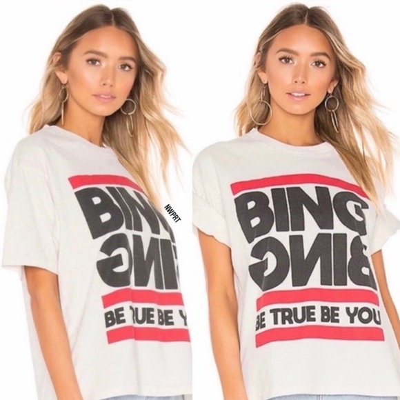 Anine Bing Tops - ANINE BING Be True You Graphic Tee T-Shirt XS